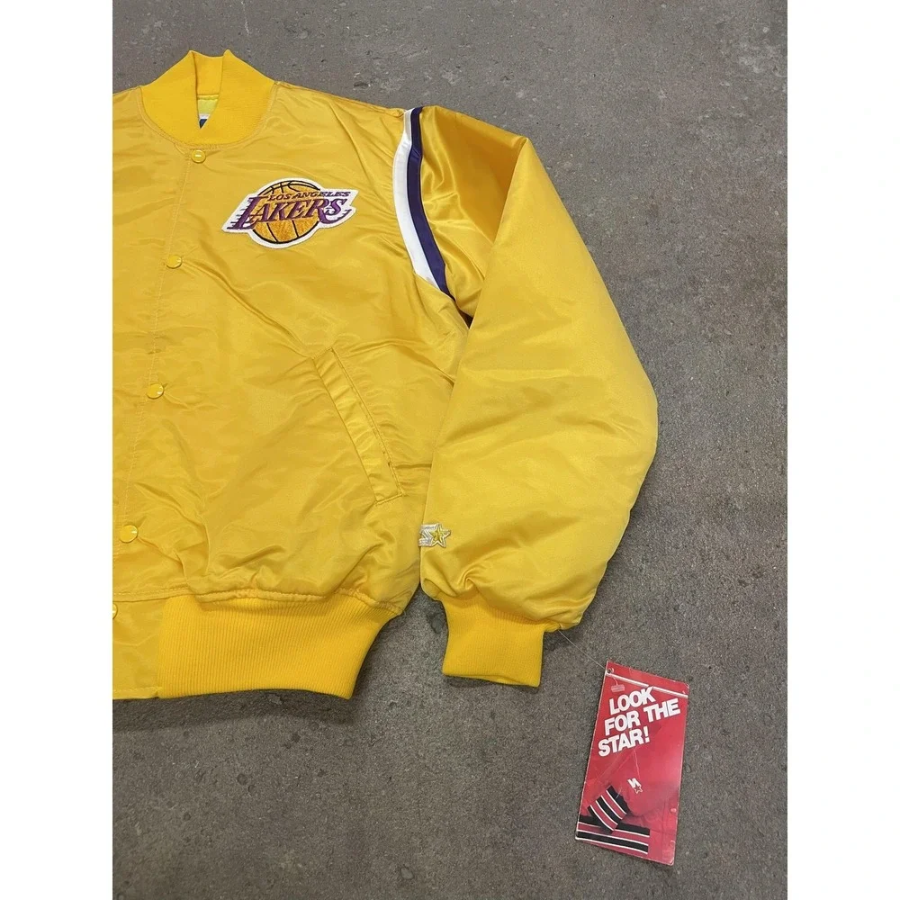 Vintage Los Angeles Lakers Jacket Mens Large Yellow NBA Basketball Starter‎ 90s